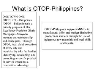 otop meaning in deped|One Town, One Product (Philippines) .